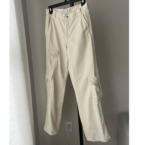 Zara cream Cargo Pants - Picture 1 of 6